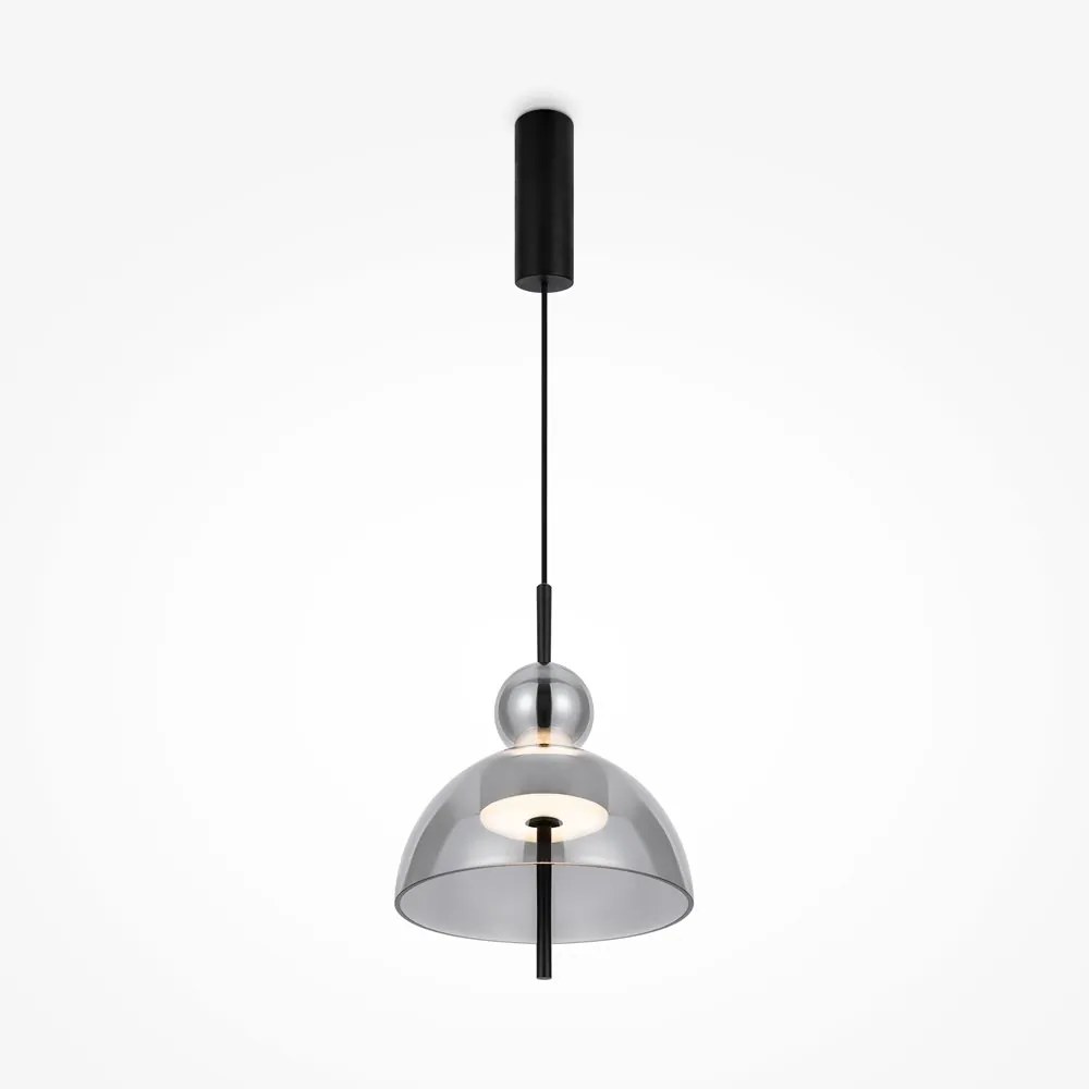 Lustra/Pendul LED design modern decorativ Bangkok 25cm, fumuriu