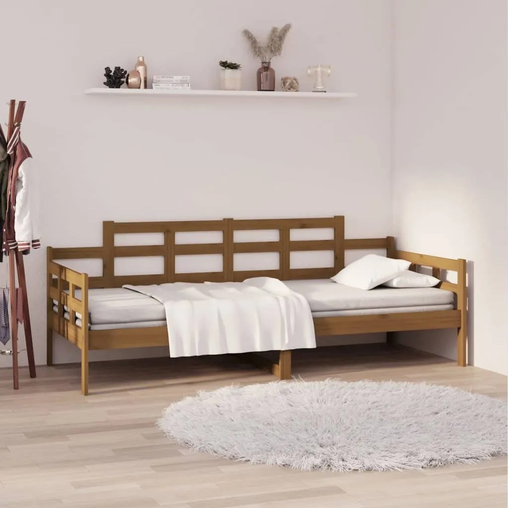 820335 vidaXL Pat de zi, maro miere, 80x200 cm, lemn masiv de pin