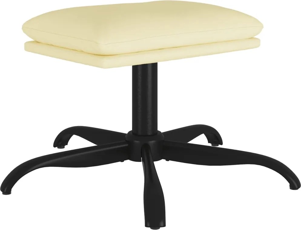 vidaXL Taburet, crem, 60x60x36 cm, piele ecologică