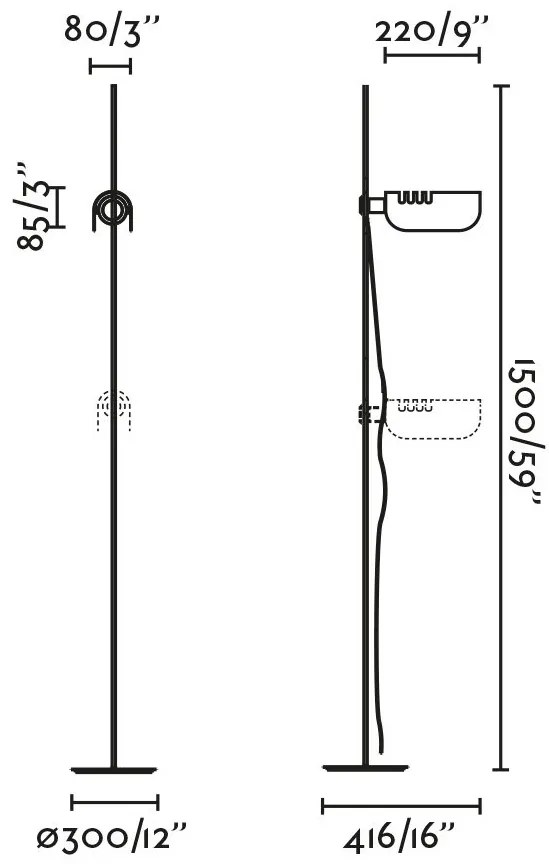 Lampadar metal stil retro cu abajur ajustabil MARTINICA negru, bej