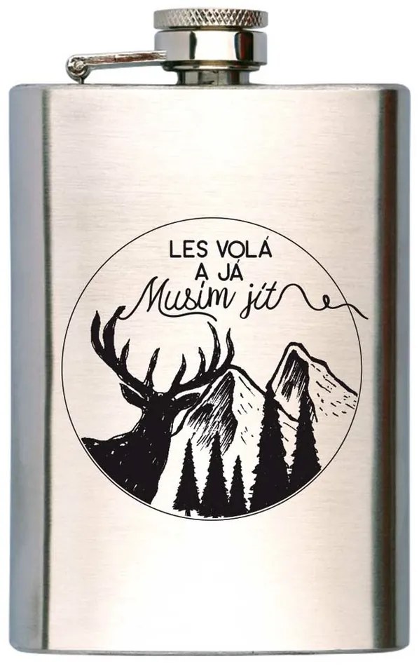 Sticlă de alcool Bohemia Gifts - Pădurea te cheamă, 200 ml