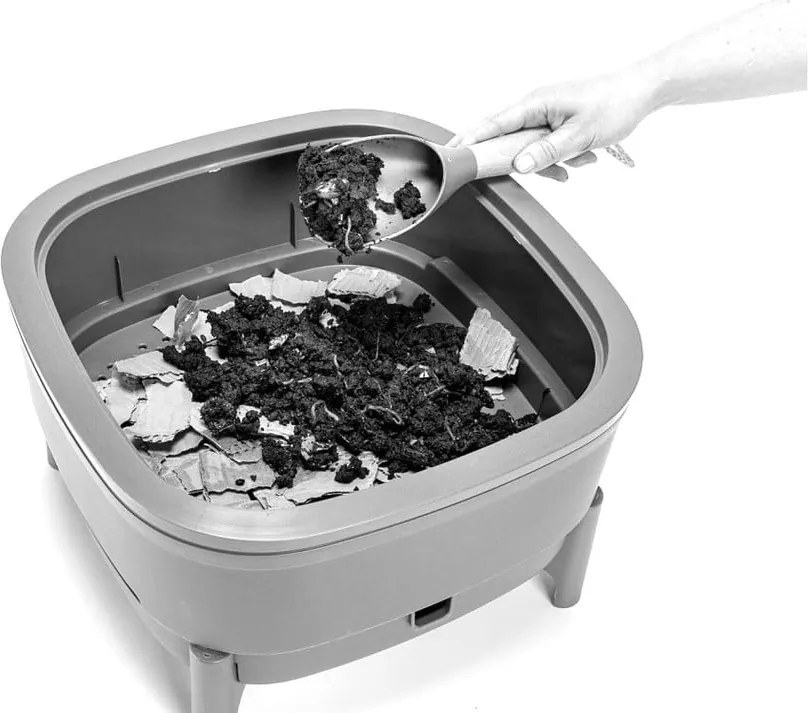 Coș pentru compost gri 30 l Urbalive – Plastia