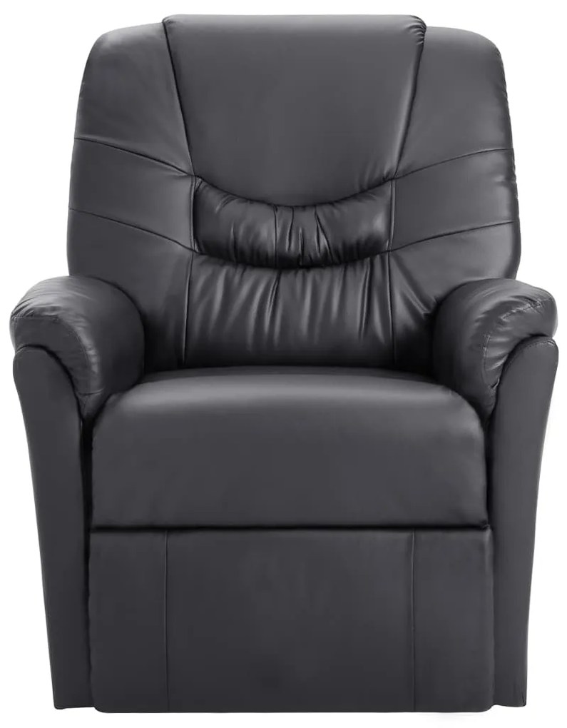 248977 vidaXL Fotoliu extensibil, gri, piele ecologică