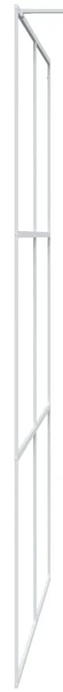 Paravan dus walk-in, alb, 140x195 cm, sticla ESG transparenta Alb, 140 x 195 cm, Transparent
