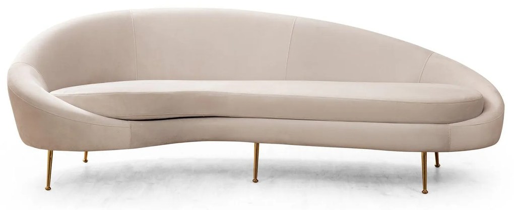 Canapea Fixa cu 3 locuri Eses Stanga - Dreapta, Bej, 255 x 85 x 120 cm