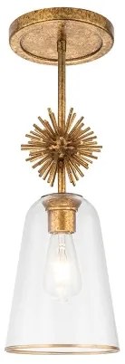 Lustră Quoizel STARING-MP-DG-CLEAR STARING 1xE27/40W/230V d. 18,4 cm auriu/transparent