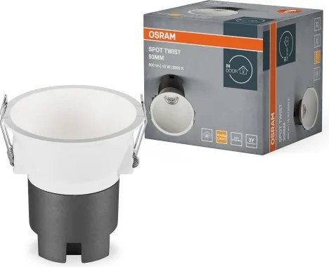 Osram - Spot LED încastrat SPOT TWIST, 10W, 230V, 3000K, diam. 9,3 cm, alb