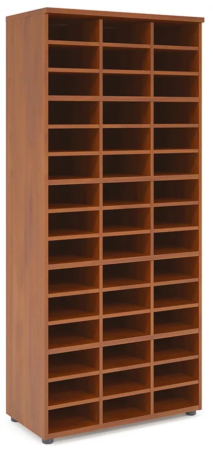 Dulap înalt Praktik 80 x 40 x 182,1 cm, nuc închis