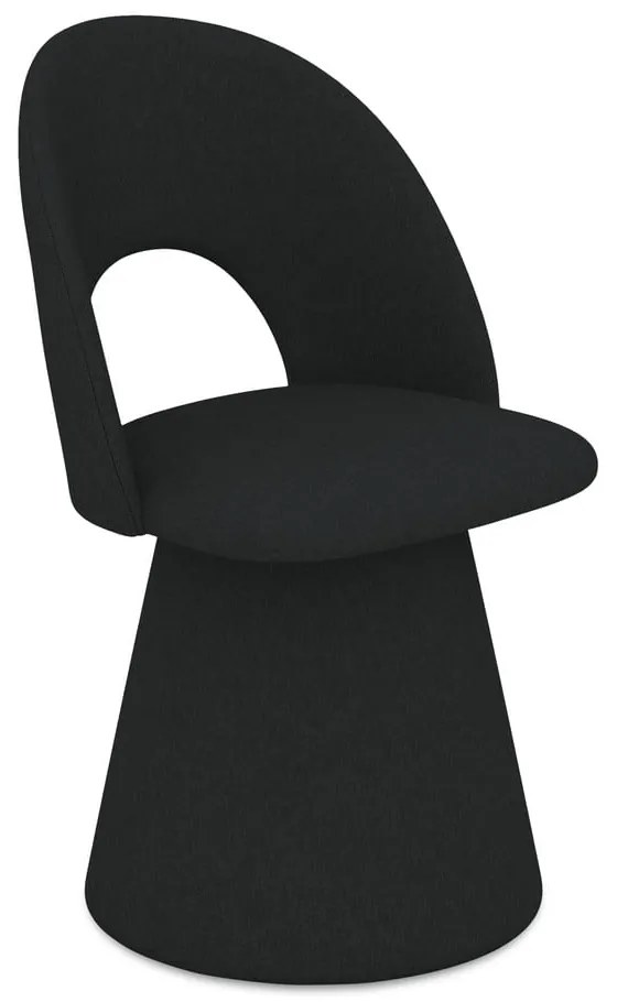 Scaun de sufragerie negru tapițat Kalo – Makamii
