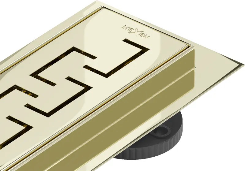 Mexen Flat 360° M15 scurgere liniară rotativă 60 cm, auriu - 1524060-40