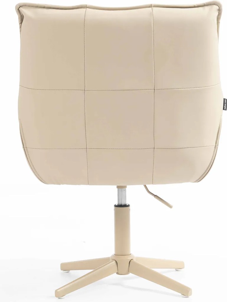 HR560CROSS Scaun Crem Piele Ecologica Premium Soft cu Bază Crem