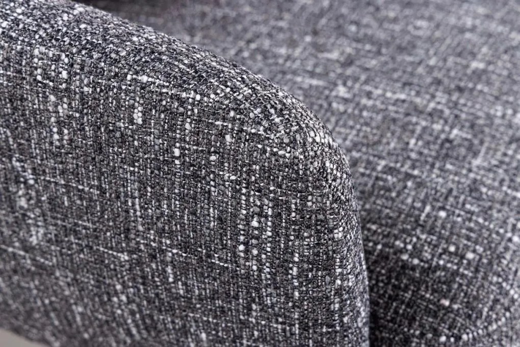 Set de 2 scaune pivotante picioare din lemn Big George gri texturat