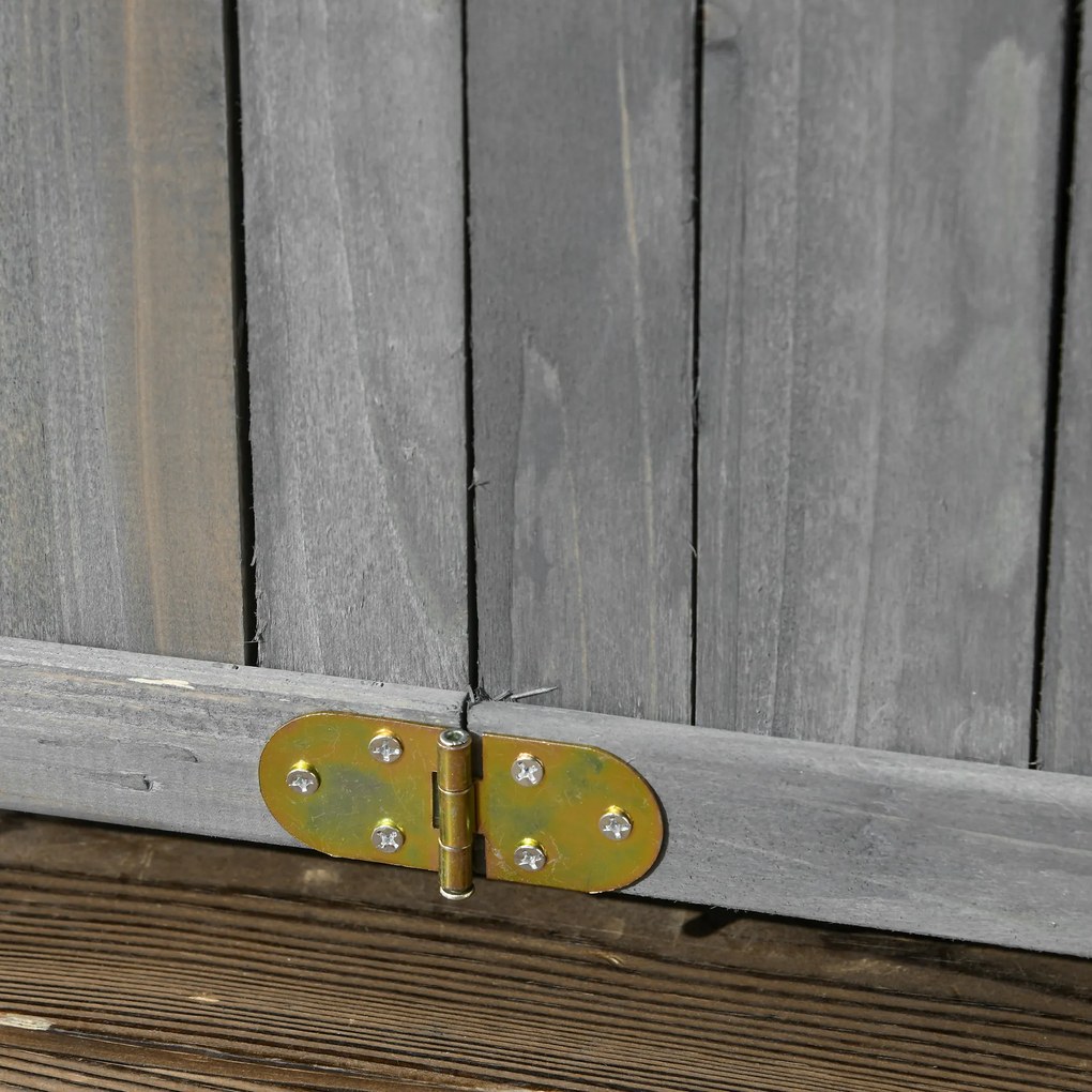 Outsunny Jardinieră din Lemn Pliabilă Jardinieră Ridicată pentru Culturi Legume Flori în Curte Balcon Terasă 70x30x25 cm Gri | Aosom Romania