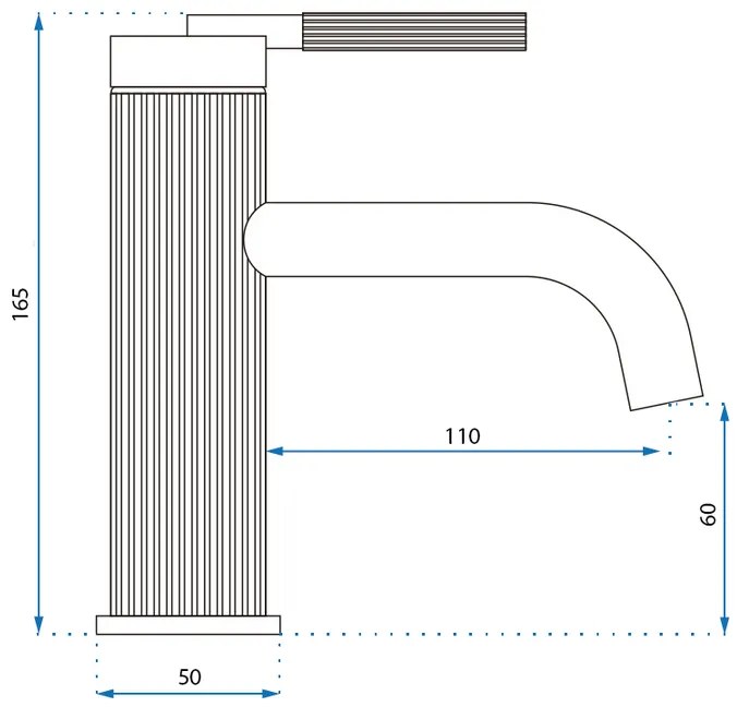 Baterie pentru baie Rea Argon cupru periat