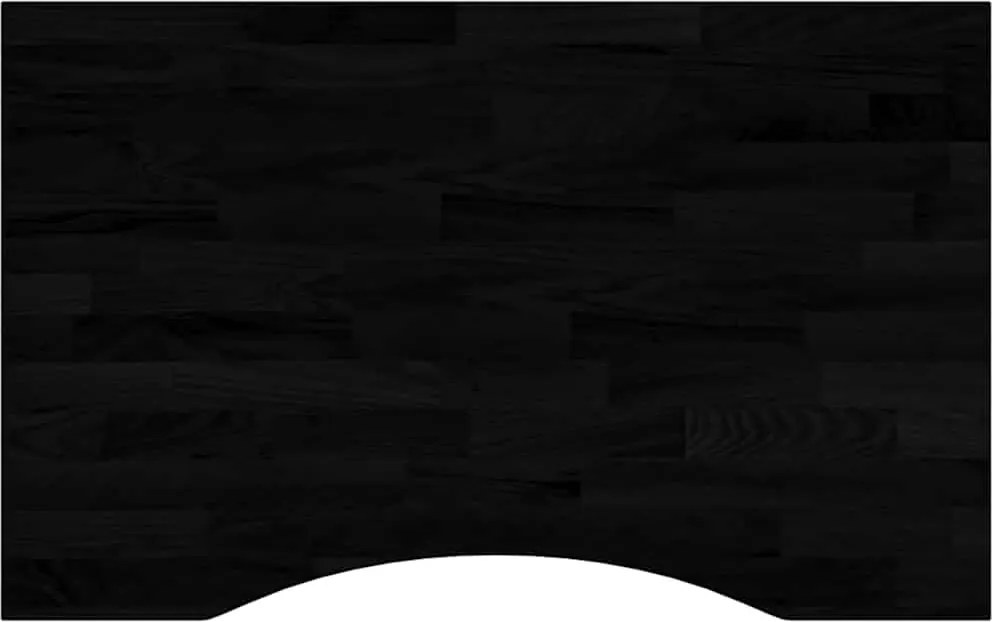 vidaXL Blat de birou maro închis lemn masiv de stejar dreptunghiular