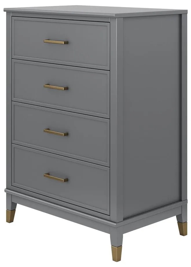 Comodă CosmoLiving by Cosmopolitan Westerleigh, 75 x 106 cm, gri