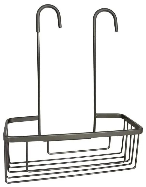 Gedy - Poliță suspendată pentru duș SMART, 37,5 x 30 cm, gri metalizat