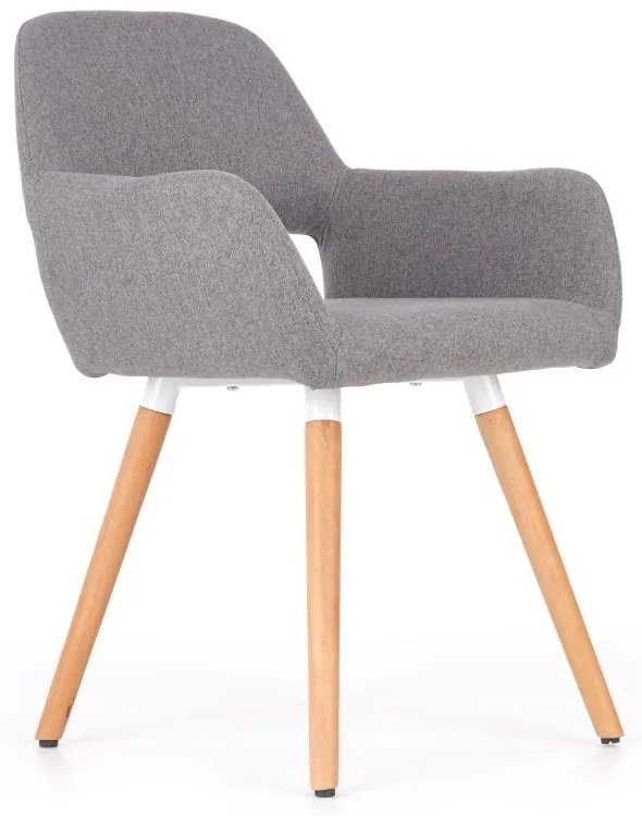 Scaun de bucaterie Leroy, gri/fag