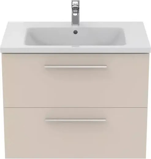 Dulap baza suspendat Ideal Standard i.life B bej nisipiu mat 2 sertare 80 cm