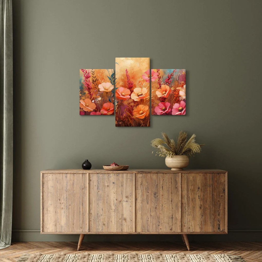 Tablou - Flori de pajiște, pictură (90x60 cm)