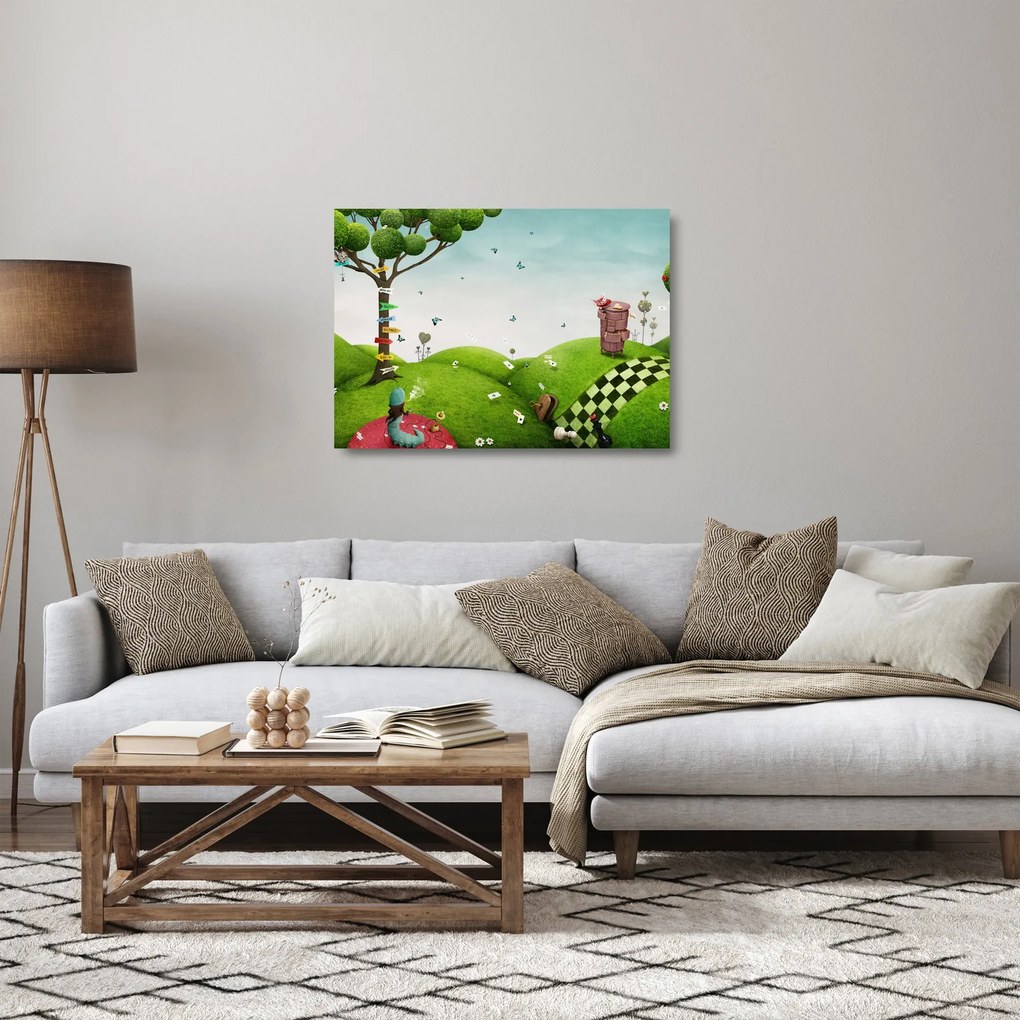 Tablou pe sticlă - Peisaj minunat (70x50 cm)