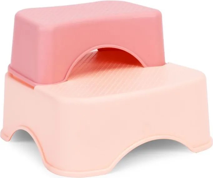Scaun de toaletă pentru copii cu trepte - roz
