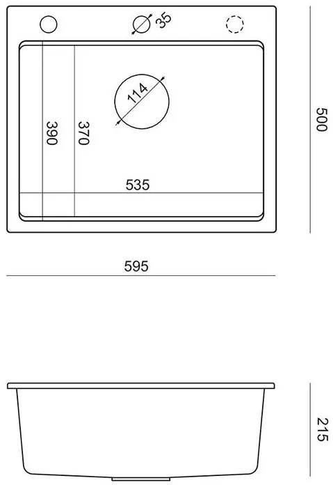 Chiuveta din granit KURT 110 WORKSTATION Negru