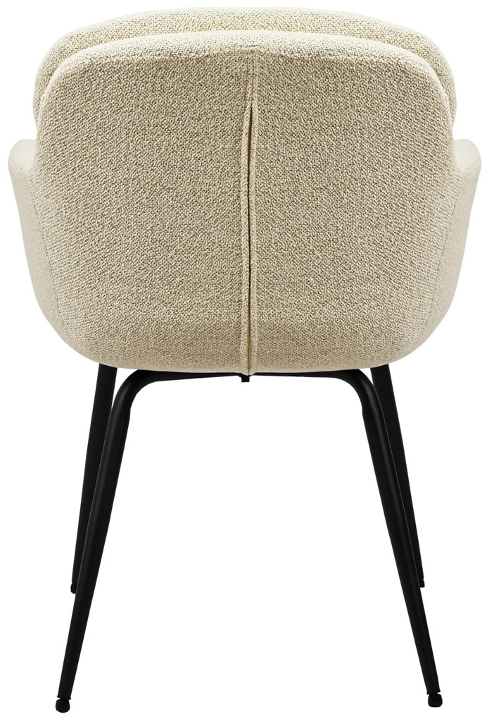 MAZZONI EXPORT GEORGIA Crem (material Monza 90) - SCAUN MODERN TAPIȚAT BOUCLÉ PENTRU SALON/SUFRAGERIE/BIROU LOFT