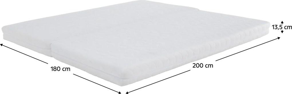 Saltea pliabilă cu două feţe, 90/90x200, MELK