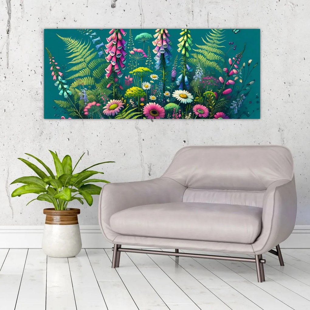 Tablou - Flori de câmp (120x50 cm)