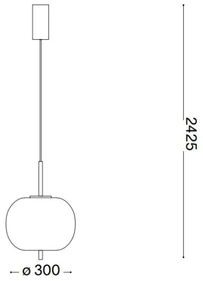 Lustră LED pe cablu Ideal Lux UMILE LED/20W/230V d. 30 cm CRI 90 alamă