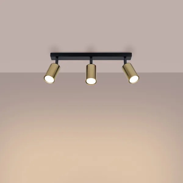 Spot Sollux SL.1384 WINX 3xGU10/10W/230V negru/auriu