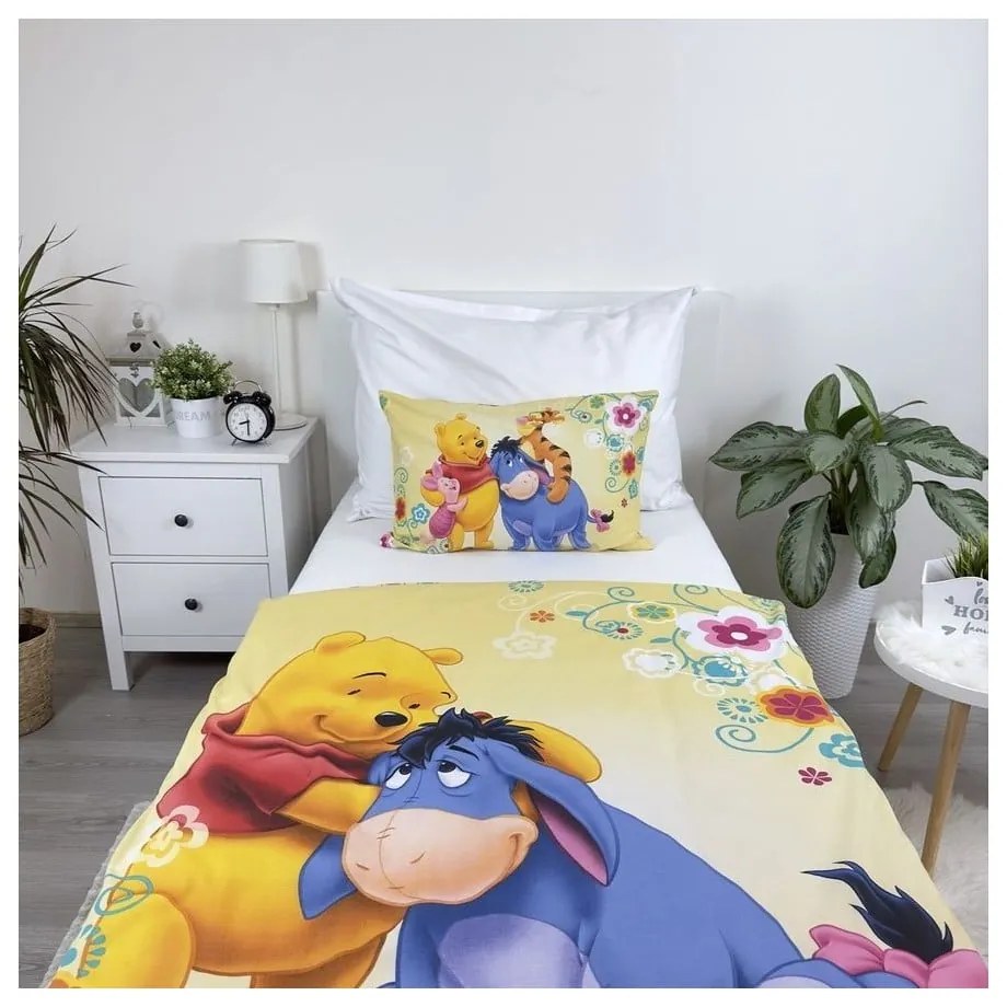 Lenjerie de pat pentru copii din bumbac pentru pătuț 100x135 cm Winnie-the-Pooh – Jerry Fabrics