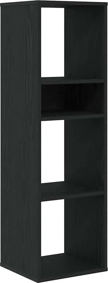 vidaXL Dulap cu cărți negru 34x31x112 cm lemn prelucrat