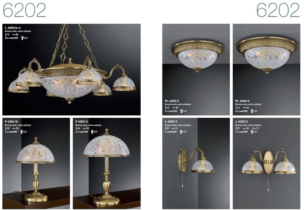 Aplica de perete design clasic din alama si sticla 6202