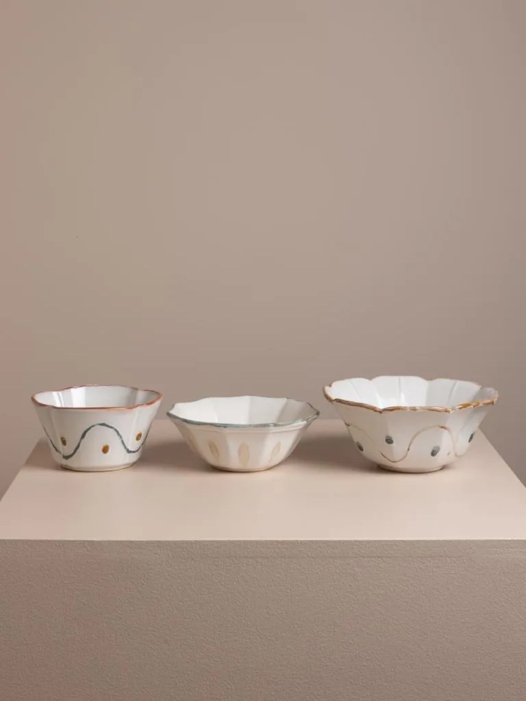 Set 3 boluri din ceramică, "Marine"