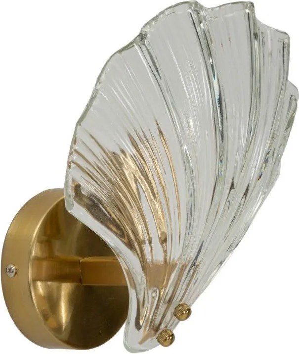 Aplică de perete aurie din sticlă Da Muro Shell – Mauro Ferretti