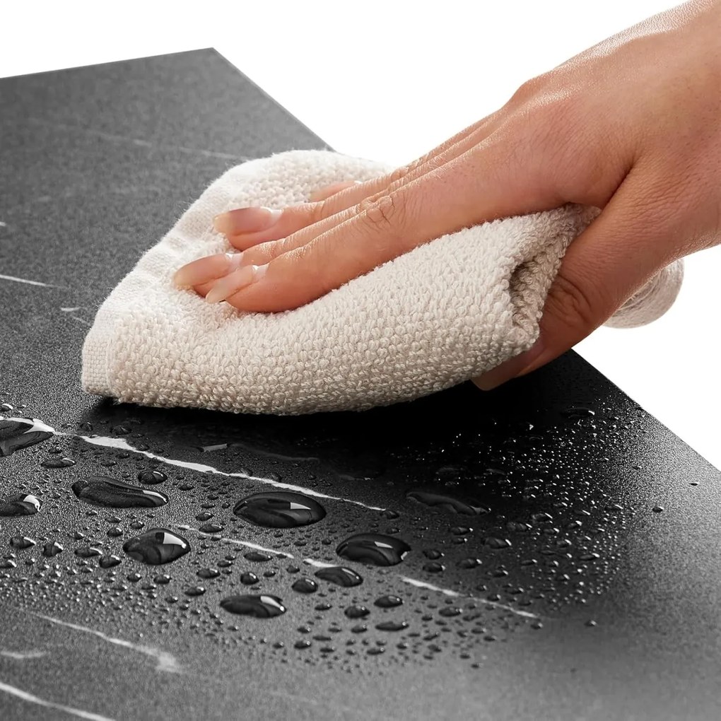 PANM7 - Pantofar 90 cm cu 2 compartimente si rafturi, pantofare, depozitare pantofi, mobilier hol riflaje - Maro - Negru imitatie de marmura
