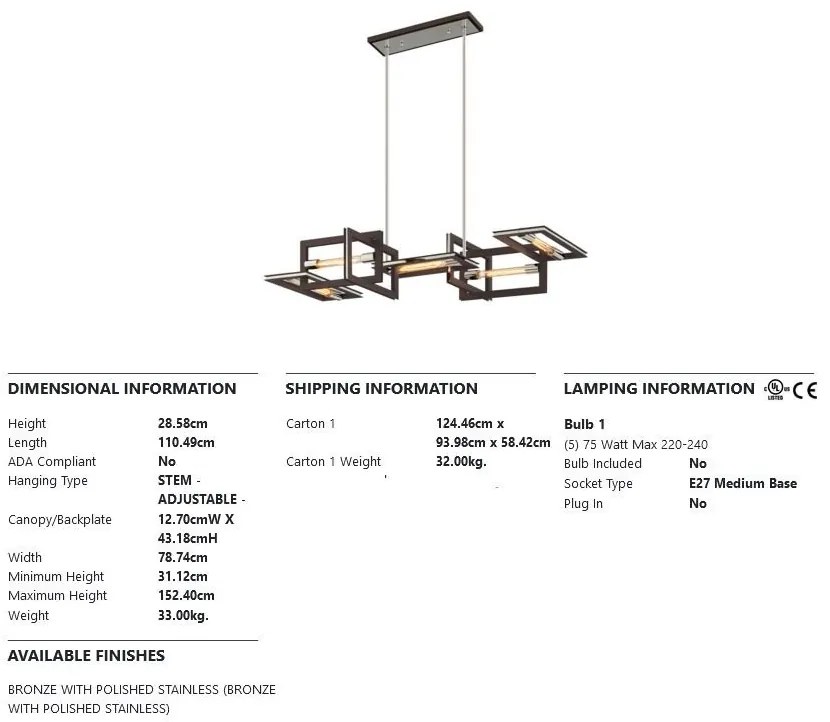 Lustra suspendata LUX, design modern, ENIGMA cu 5 surse de lumina