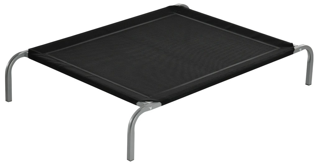 PawHut Pat pentru câine și pisică XL, confort maxim pe picioare, pat de tabără 110 x 75 x 20 cm, textilenă micro-perforată, negru | Aosom Romania