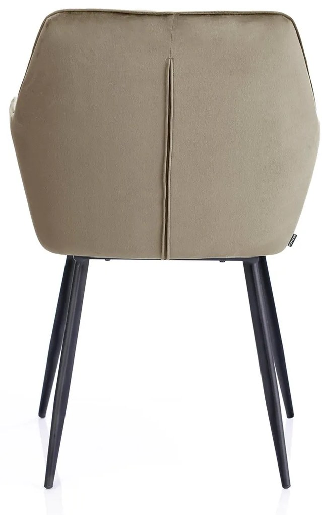 Scaun de sufragerie din catifea VIALLI cappuccino