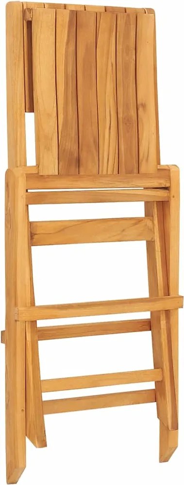 vidaXL Scaune de grădină pliante, 6 buc., 47x61x90 cm, lemn masiv tec