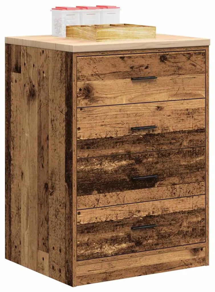vidaXL Dulap depozitare garaj lemn vechi 60x51x85 cm lemn masiv de pin