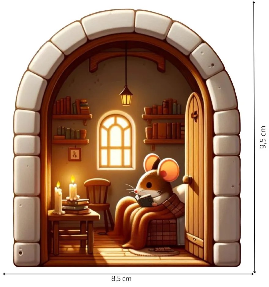 PIPPER. Autocolant de perete "Mouse in the house"