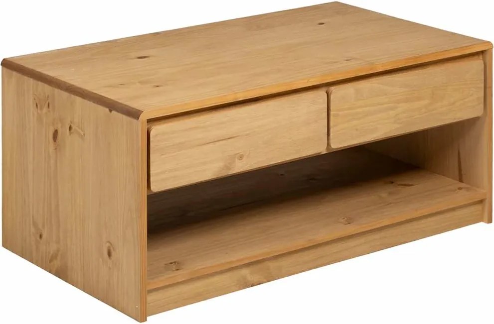 vidaXL Măsuță de cafea "SAUDA", stejar, 99x55x45 cm, lemn masiv de pin