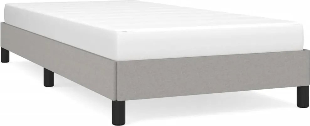 vidaXL Cadru de pat fără saltea, gri deschis, 90x190 cm, textil