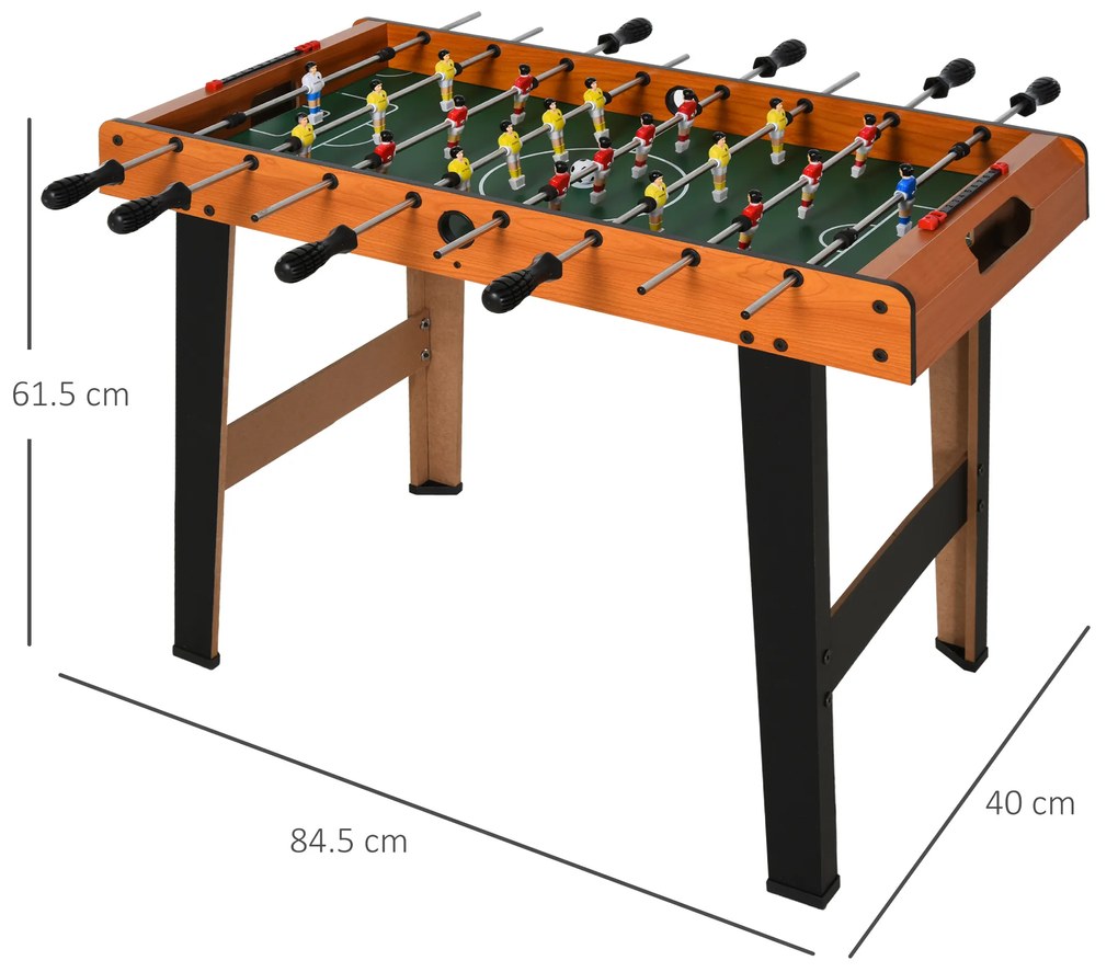 HOMCOM Joc de fotbal de masa cu 22 jucatori si accesorii incluse 84.5 x 40 x 62 cm | Aosom Romania