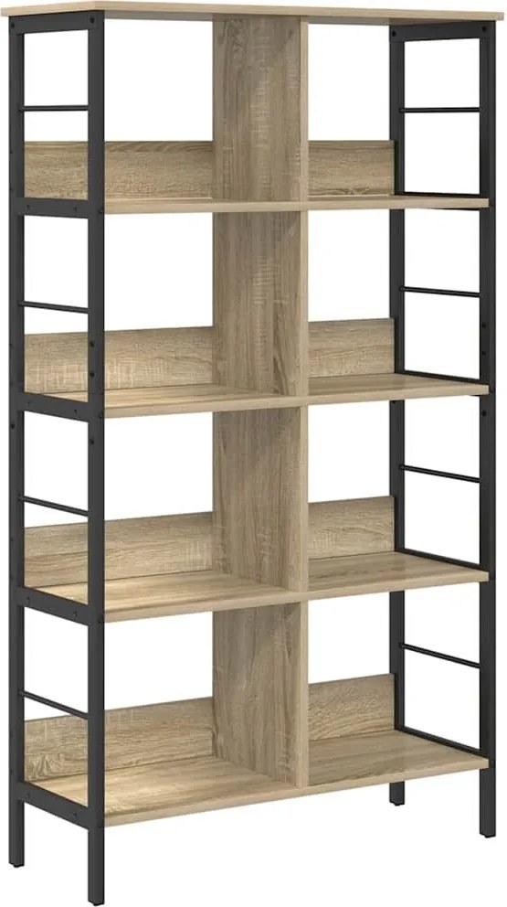 vidaXL Raft pentru cărți Stejar Sonoma 82 x 32 x 144,5 cm