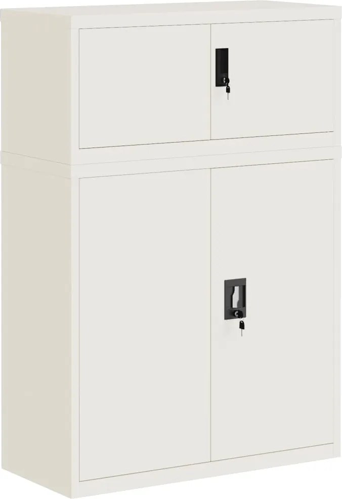 vidaXL Fișet, alb, 90x40x130 cm, oțel