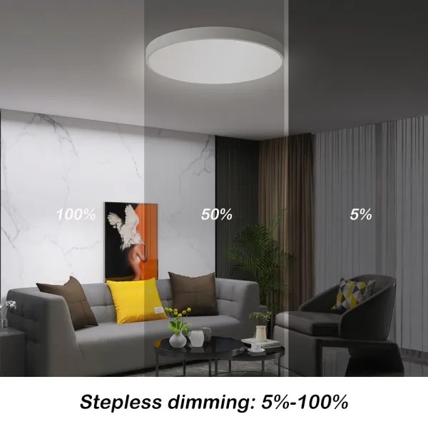Plafonieră LED dimabilă Immax NEO 07252L SEMPLICI 48W/230V Wi-Fi Tuya alb + telecomandă